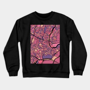 Newark Map Pattern in Purple & Pink Crewneck Sweatshirt